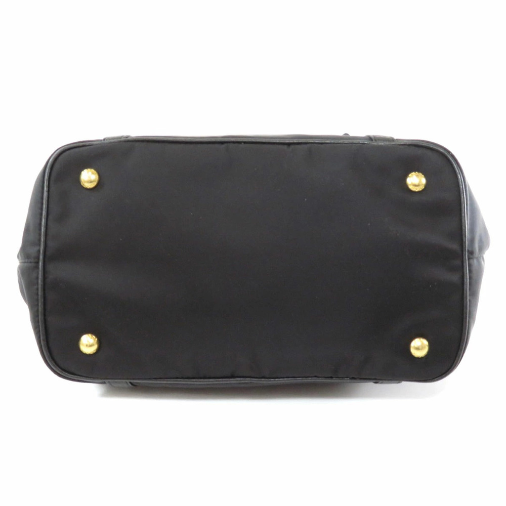 Prada Tessuto Vitello Daino leather tote Shoulder bag Black - Picture 4 of 11